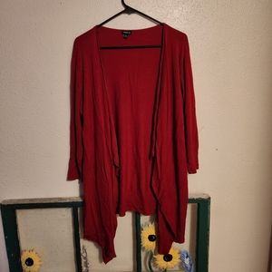 Red 3/4 Sleeve Cardigan